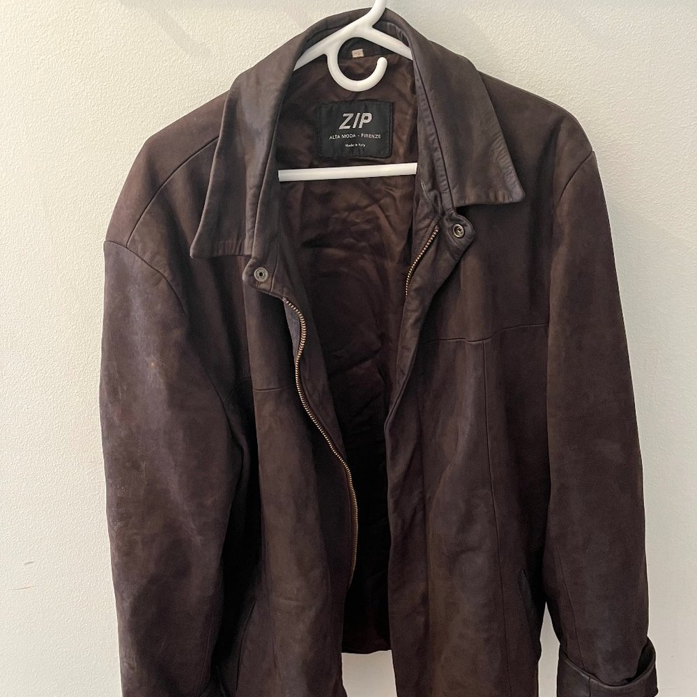 80s Alta Moda Firenze Zip Leather Jacket